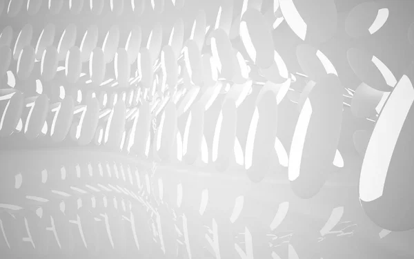 Abstracte gladde witte interieur van de toekomst — Stockfoto