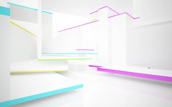 Interior con estructura brillante de color — Foto de Stock