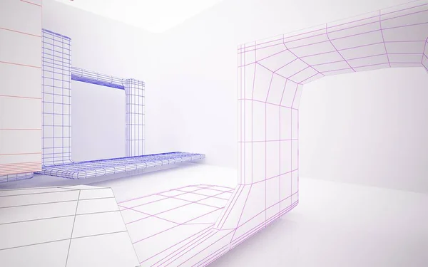 Abstracto interior liso blanco y púrpura —  Fotos de Stock