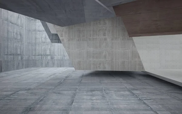 Vazio escuro abstrato marrom quarto de concreto — Fotografia de Stock
