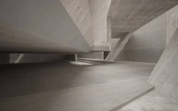 Futuristische concrete interieur. — Stockfoto