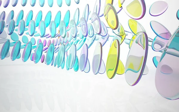 रंगीन ग्लास वस्तुओं के साथ आंतरिक निकालें — स्टॉक फ़ोटो, इमेज