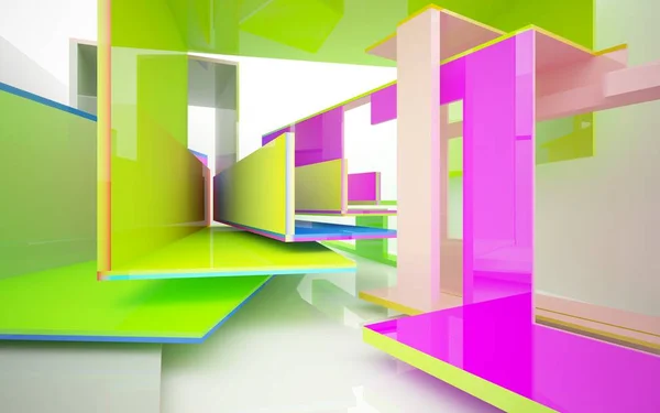 Abstracte glad gekleurde interieur — Stockfoto