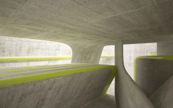 Абстрактний інтер'єр зі скла та бетону — стокове фото
