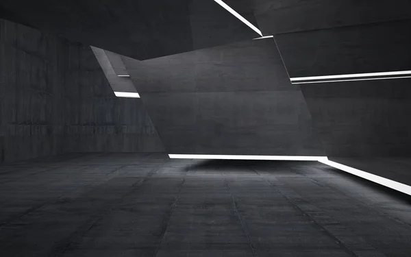 Sala de hormigón marrón abstracto oscuro vacío —  Fotos de Stock