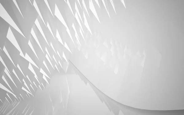 Abstraktní bílý interiér zvýrazňuje budoucnost — Stock fotografie