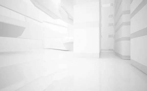 Abstract white interior of the future — Stock Photo, Image