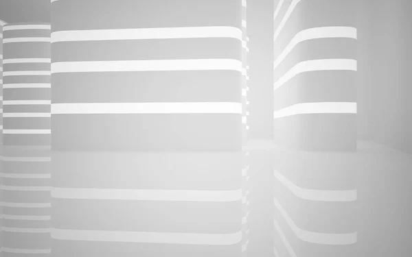 Abstraktní hladký bílý interiér budoucnosti — Stock fotografie