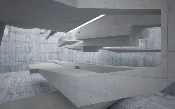 Порожній абстрактний інтер'єр бетонної кімнати — стокове фото