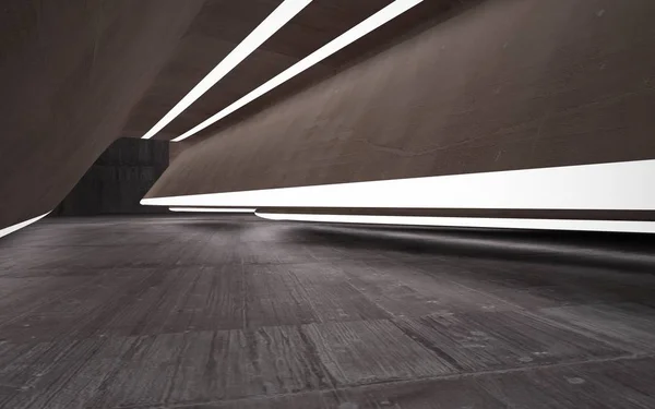 Пустой темно-бетонный интерьер комнаты — стоковое фото