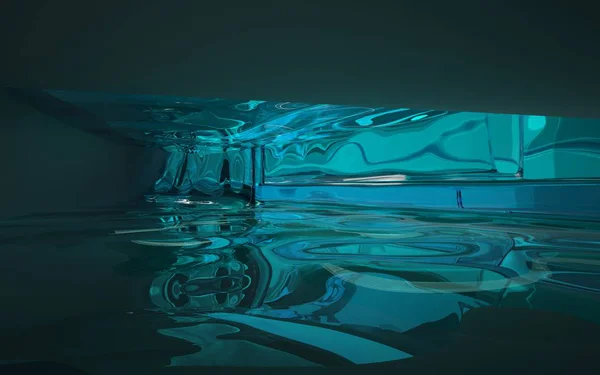 Abstract smooth future interior swimming pool — Stock Photo, Image