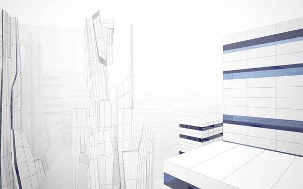 Abstrakte architektonische Hintergrundzeichnung von Gebäuden — Stockfoto