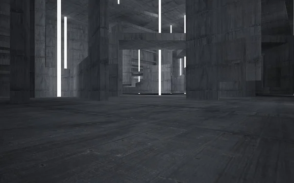 Boş karanlık odası beton iç — Stok fotoğraf