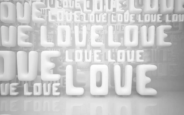Динамичный интерьер со словом "любовь" " — стоковое фото