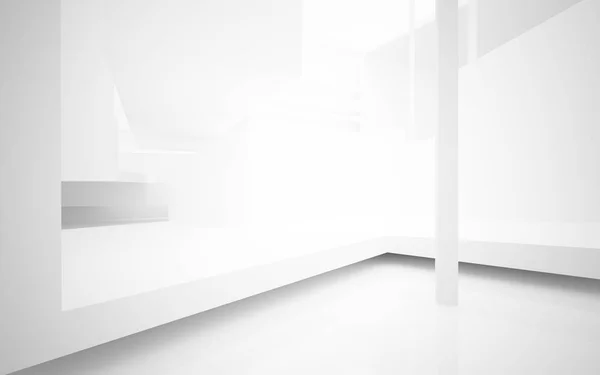 Abstract dynamic white interior — Stock Photo, Image