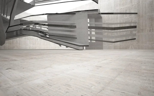 Интерьер пустой бетонной комнаты . — стоковое фото
