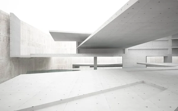 Abstrakta interiör av glas och betong — Stockfoto