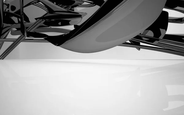 Dynamische zwart-wit interieur — Stockfoto
