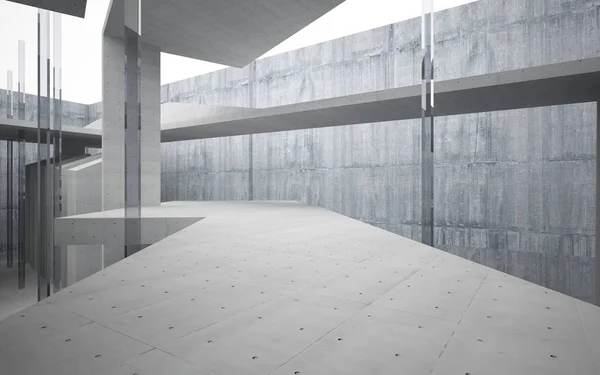 Pusty pokój wnętrze betonu — Zdjęcie stockowe