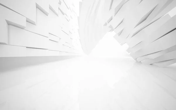 Белый интерьер с гладкими объектами — стоковое фото