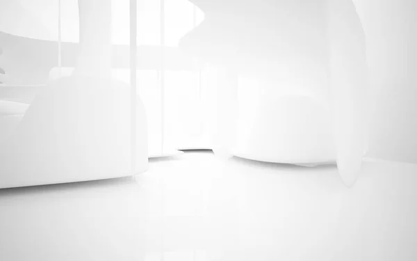 Leere weiße abstrakte Raumausstattung — Stockfoto