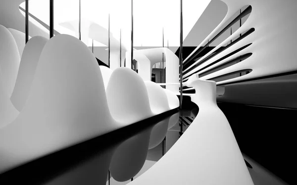 Dinamikus fekete-fehér belső — Stock Fotó