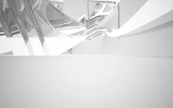 Interior blanco dinámico abstracto — Foto de Stock