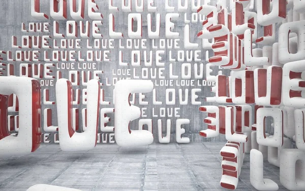 Interior con estatua de la palabra "amor " —  Fotos de Stock