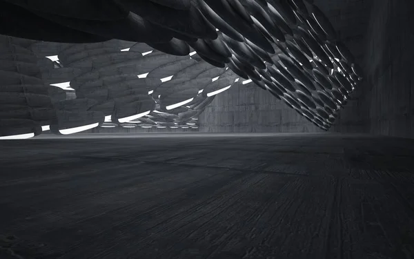 Пустой темный абстрактный бетонный интерьер — стоковое фото