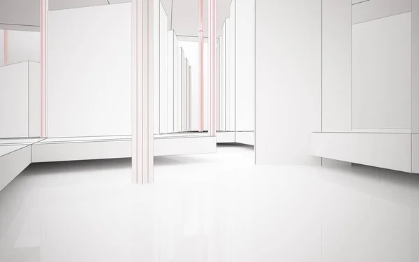 Nesnelerle beyaz iç — Stok fotoğraf