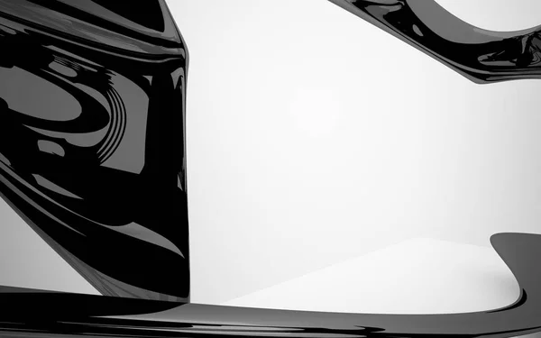 Interior preto e branco dinâmico — Fotografia de Stock