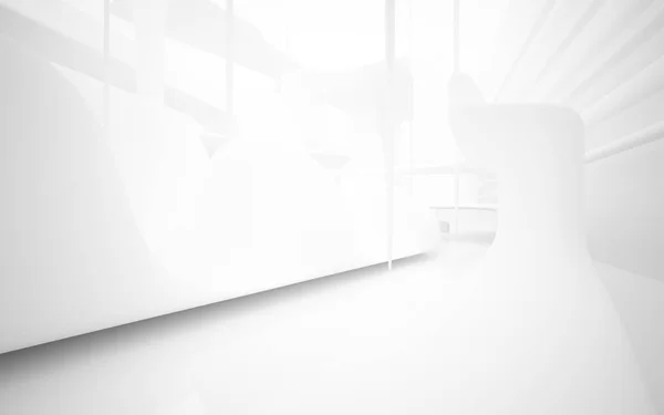 Boş beyaz soyut odası iç — Stok fotoğraf