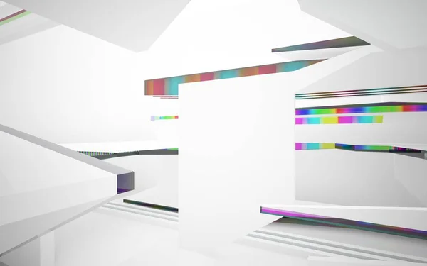 Abstraktes dynamisches Interieur Stockbild