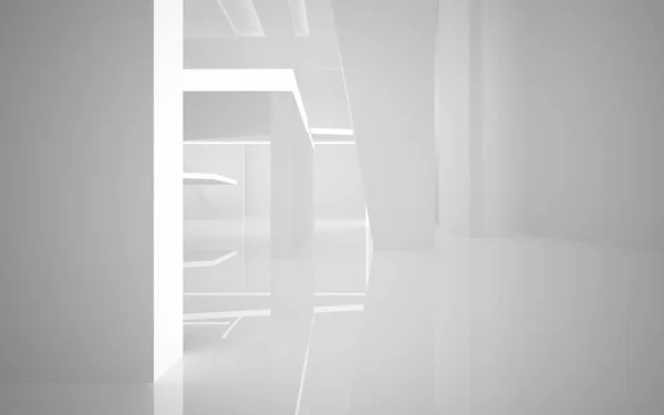 抽象的白色内部平滑 — 图库照片