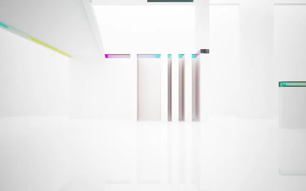 Dynamiska interiör med smidig objekt — Stockfoto