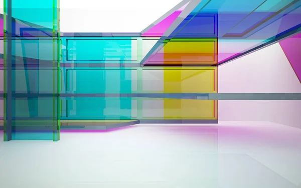 Intérieur architectural avec verre dégradé — Photo