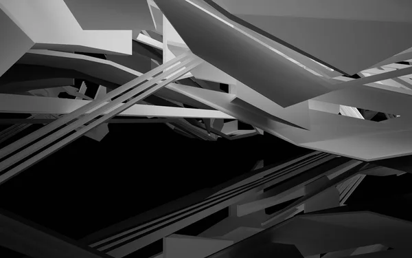 Dynamisk svart og hvitt innvendig – stockfoto