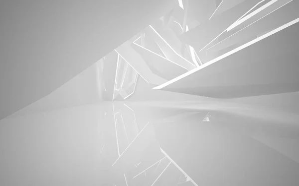 Abstract white interior of the future — Stock Photo, Image