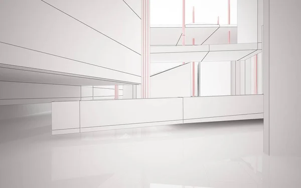 Weißes Interieur mit Objekten — Stockfoto