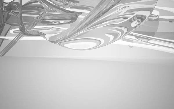 Streszczenie dynamiczne wnętrze białe — Zdjęcie stockowe