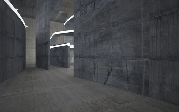 Leere dunkle Zimmer glattes Interieur — Stockfoto