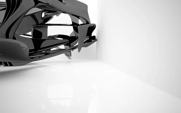 Dynamiczne wnętrze czarno-białe — Zdjęcie stockowe