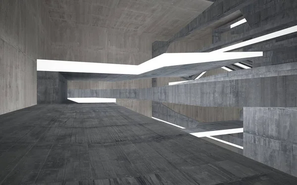 Esvaziar interior quarto de concreto escuro — Fotografia de Stock