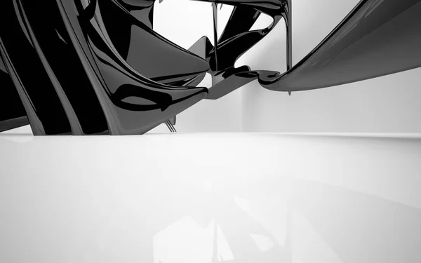 Dynamic black and white interior — Stock Photo, Image