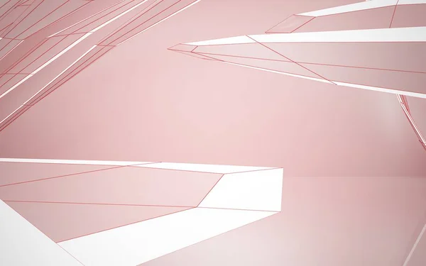 Tom rosa abstrakt rum interiör — Stockfoto