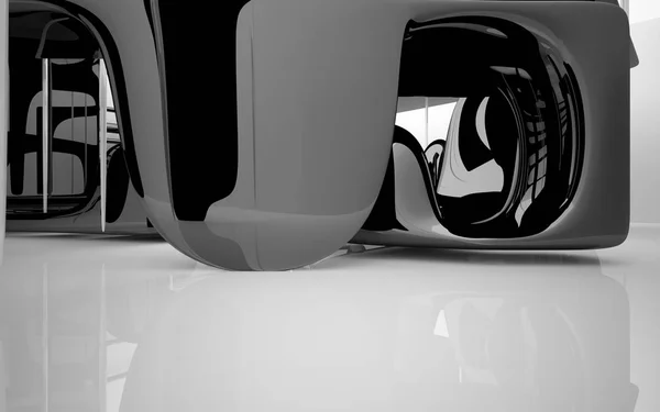 Dynamic black and white interior — Stock Photo, Image