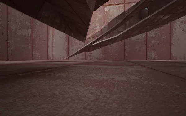 Пустой коричневый бетонный интерьер комнаты . — стоковое фото