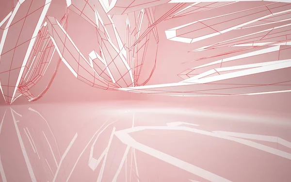 Interior de la habitación abstracta rosa vacía —  Fotos de Stock