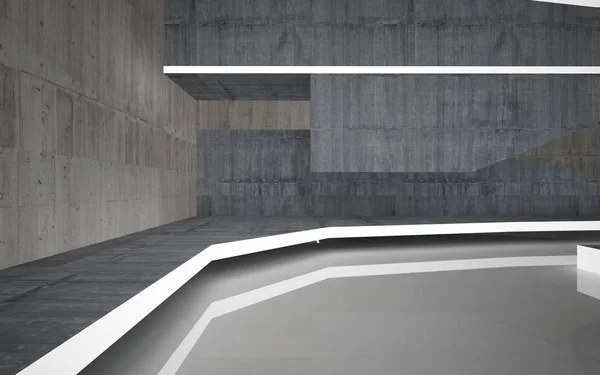 Vuoto interno camera di cemento scuro — Foto Stock