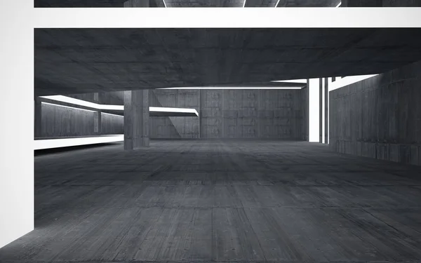 Leere dunkle Zimmer glattes Interieur — Stockfoto